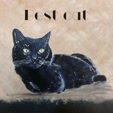 Load image into Gallery viewer, Black cat coaster