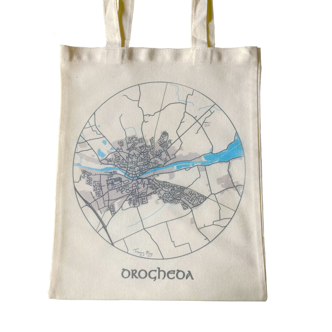 Map of Drogheda tote bag