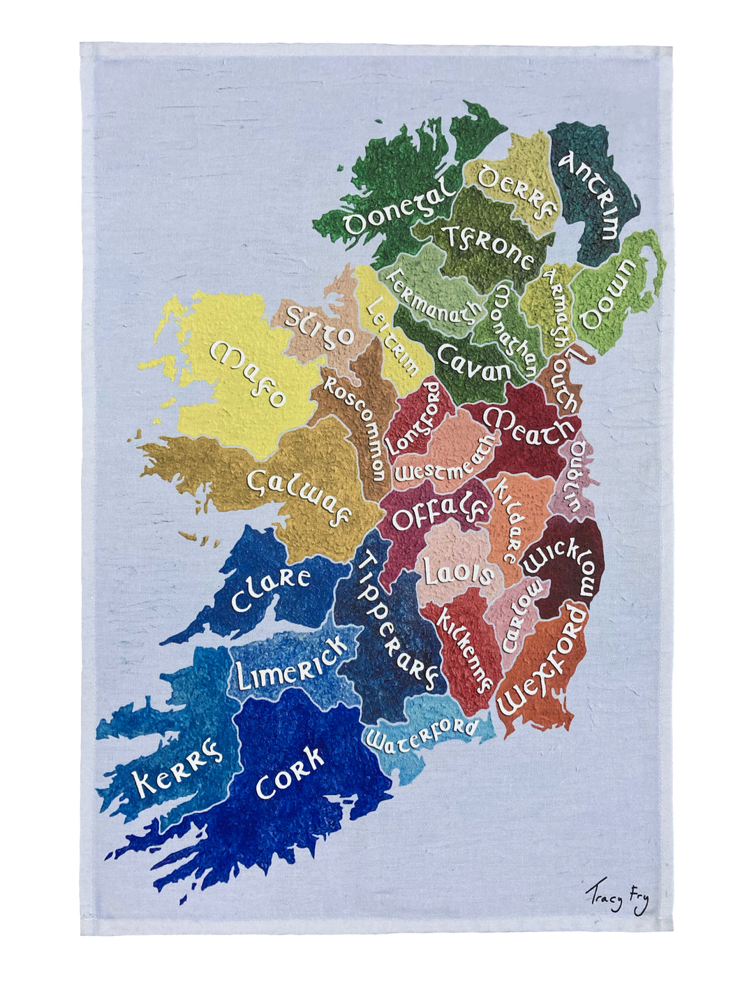 Ireland map tea towel